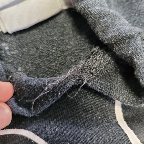 Disney | Kids Pullover Hoodie Sweater Gray Distressed Mickey Mouse Sweatshirt - Picture 5 of 10